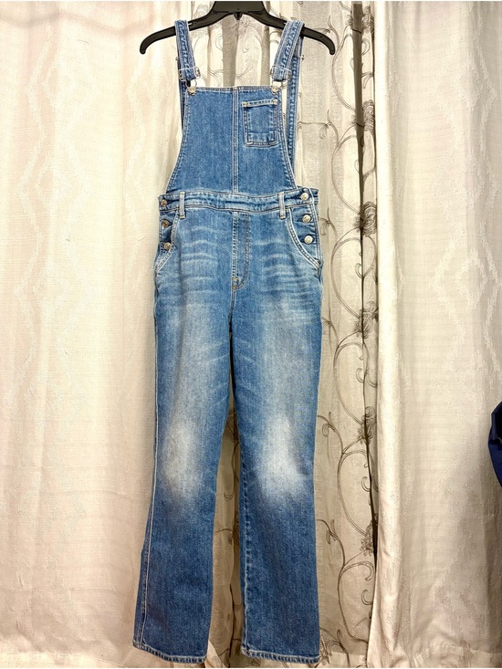 7 For All Mankind Denim - 7 For All Mankind Allovers light blue denim jeans with gold stitching